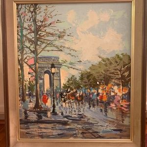 Vintage Fernand Laval Paris Street Scene